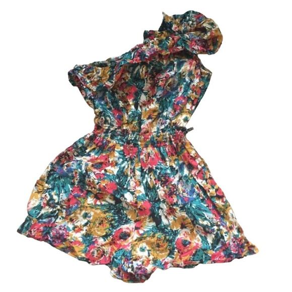 Fire los angeles Beautiful print romper Women's Size Small extremely stretchy wa - Picture 7 of 8